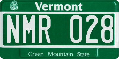 VT license plate NMR028