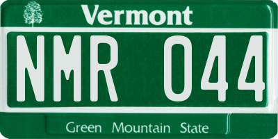 VT license plate NMR044