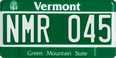 VT license plate NMR045