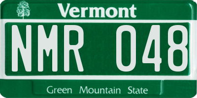 VT license plate NMR048
