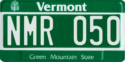 VT license plate NMR050