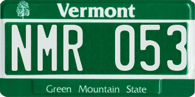 VT license plate NMR053