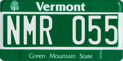VT license plate NMR055