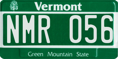 VT license plate NMR056