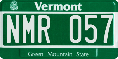 VT license plate NMR057