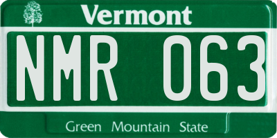 VT license plate NMR063