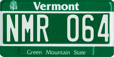 VT license plate NMR064