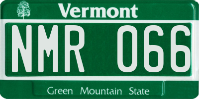 VT license plate NMR066