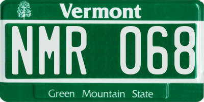 VT license plate NMR068
