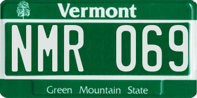 VT license plate NMR069