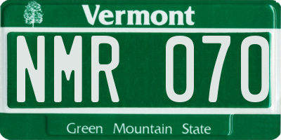 VT license plate NMR070