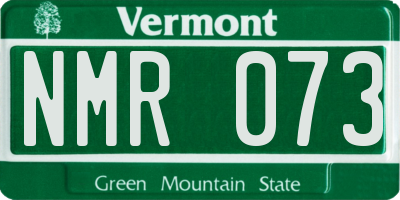 VT license plate NMR073