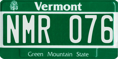 VT license plate NMR076