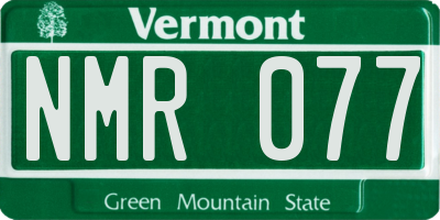 VT license plate NMR077