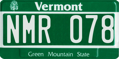 VT license plate NMR078