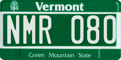 VT license plate NMR080
