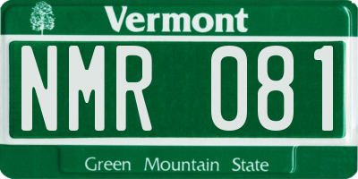VT license plate NMR081