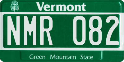 VT license plate NMR082