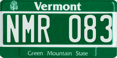 VT license plate NMR083