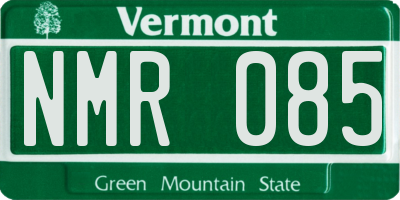 VT license plate NMR085