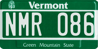 VT license plate NMR086