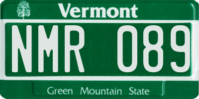 VT license plate NMR089