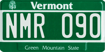 VT license plate NMR090