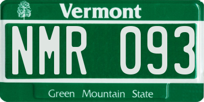 VT license plate NMR093