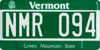 VT license plate NMR094