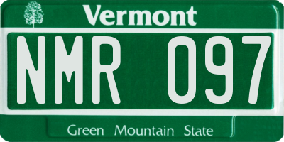 VT license plate NMR097