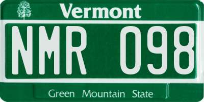 VT license plate NMR098