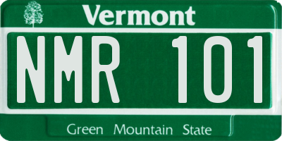VT license plate NMR101