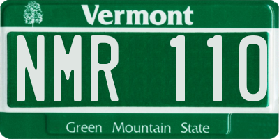 VT license plate NMR110