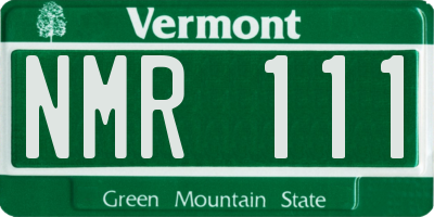 VT license plate NMR111