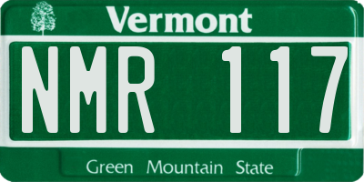 VT license plate NMR117