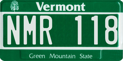 VT license plate NMR118
