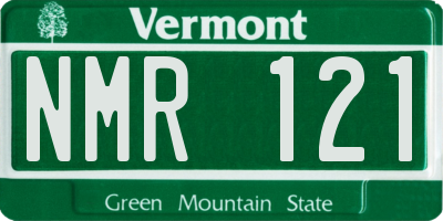 VT license plate NMR121