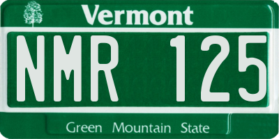 VT license plate NMR125