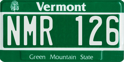 VT license plate NMR126
