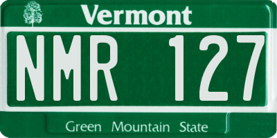 VT license plate NMR127