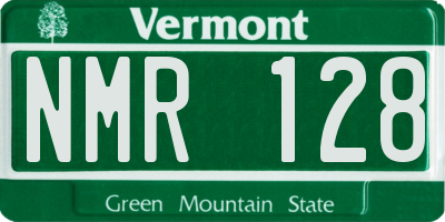 VT license plate NMR128