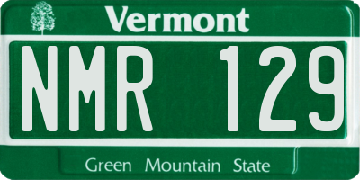 VT license plate NMR129