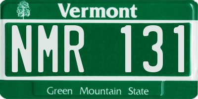 VT license plate NMR131