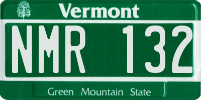 VT license plate NMR132