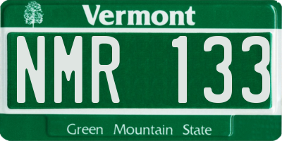 VT license plate NMR133