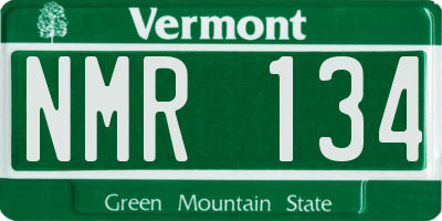 VT license plate NMR134