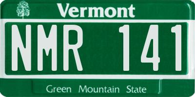 VT license plate NMR141