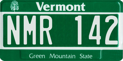 VT license plate NMR142