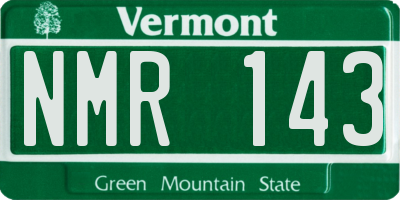 VT license plate NMR143