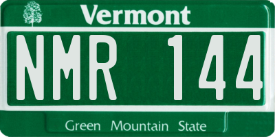 VT license plate NMR144